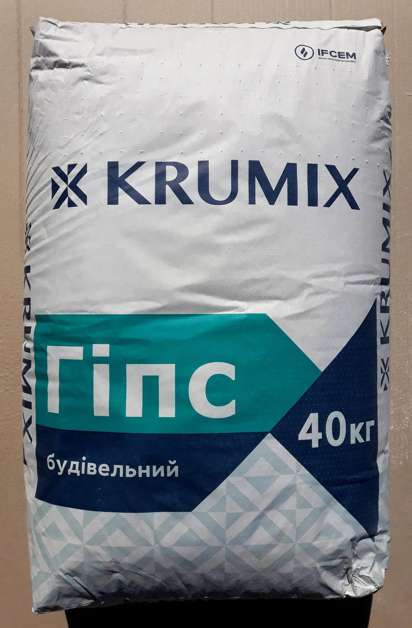 Гіпс будівельний Г-5 Н ІІ, 40 кг KRUMIX, Ів.-Франк.-Гіпс